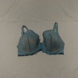 Le Mystere blue lace detail bra